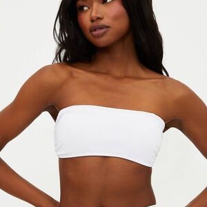 $98 NWOT Beach Riot “Kelsey” Bikini Top in White Sz Small